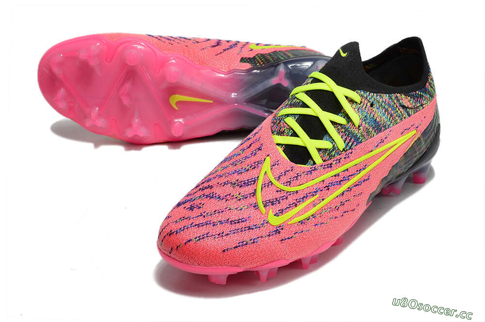 Men's Nike Phantom GX Elite FG Firm Ground Low-Tops Football Boots - Pink/Rainbow 3