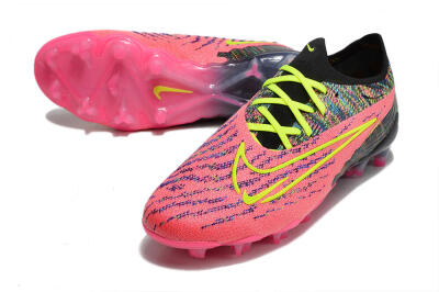 Men's Nike Phantom GX Elite FG Firm Ground Low-Tops Football Boots - Pink/Rainbow