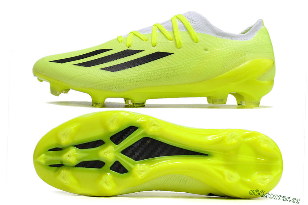 Men's Adidas X Speedportal.1 FG Firm Ground Low-Tops Football Boots - Green/White/Black 1