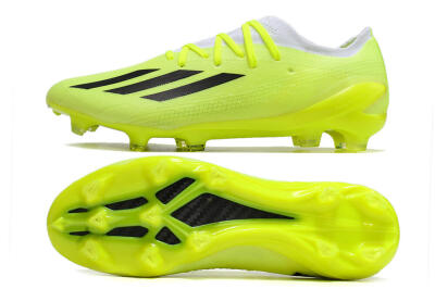 Men's Adidas X Speedportal.1 FG Firm Ground Low-Tops Football Boots - Green/White/Black