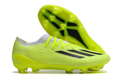 Men's Adidas X Speedportal.1 FG Firm Ground Low-Tops Football Boots - Green/White/Black