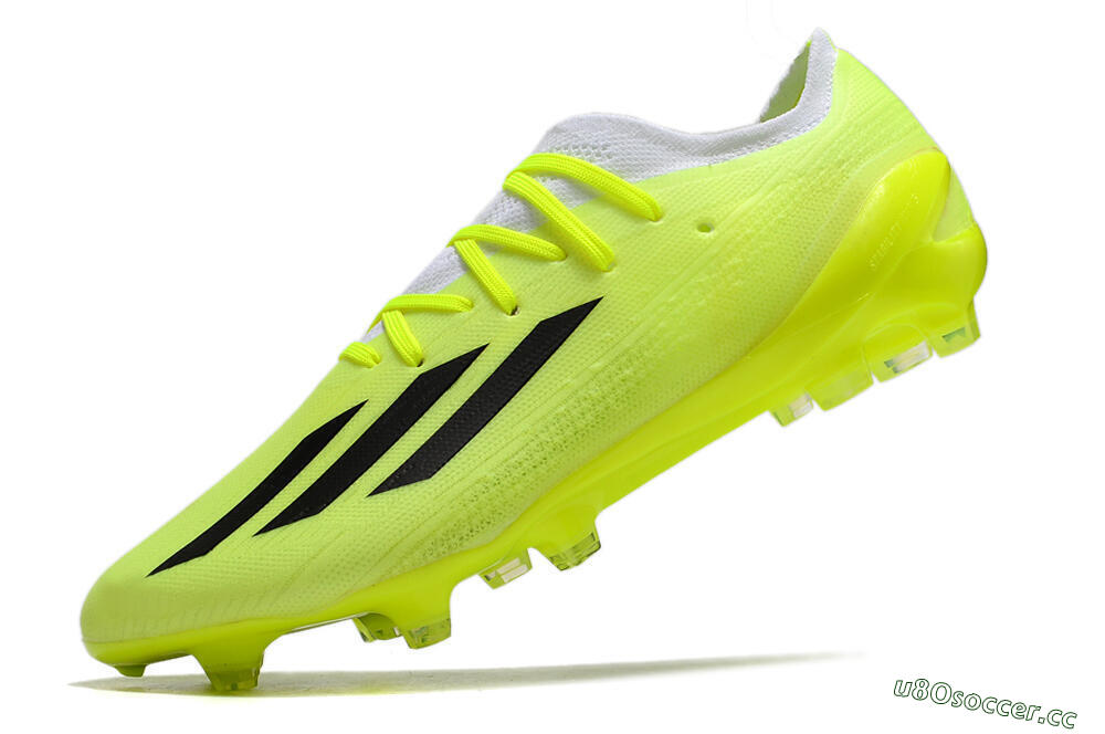 Men's Adidas X Speedportal.1 FG Firm Ground Low-Tops Football Boots - Green/White/Black 5