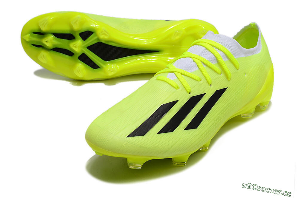 Men's Adidas X Speedportal.1 FG Firm Ground Low-Tops Football Boots - Green/White/Black 3