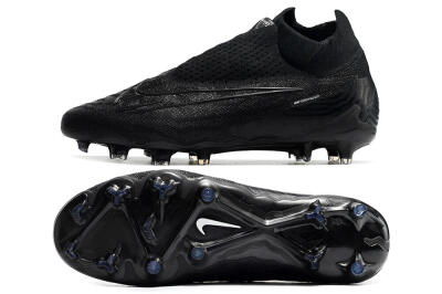 Men's Nike Phantom GX Elite DF FG Firm Ground High-Tops Football Boots - Black/Black