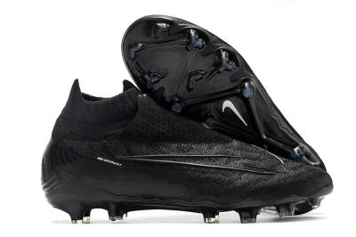 Men's Nike Phantom GX Elite DF FG Firm Ground High-Tops Football Boots - Black/Black