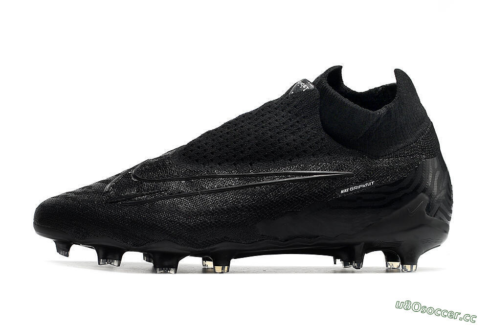 Men's Nike Phantom GX Elite DF FG Firm Ground High-Tops Football Boots - Black/Black 0