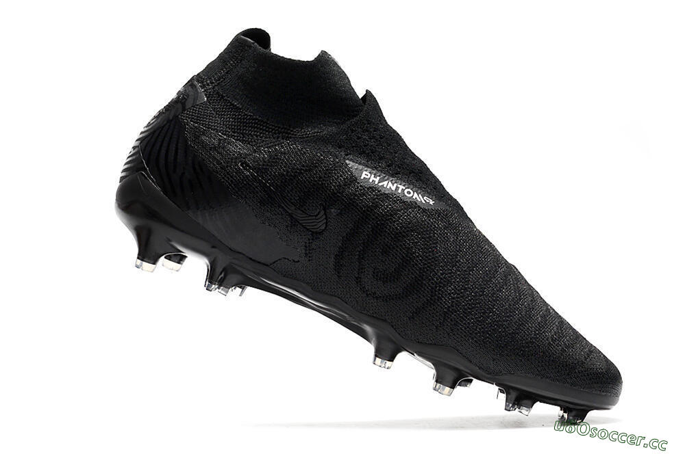 Men's Nike Phantom GX Elite DF FG Firm Ground High-Tops Football Boots - Black/Black 4