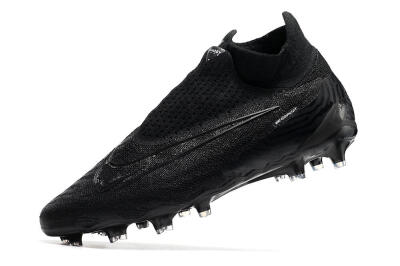 Men's Nike Phantom GX Elite DF FG Firm Ground High-Tops Football Boots - Black/Black
