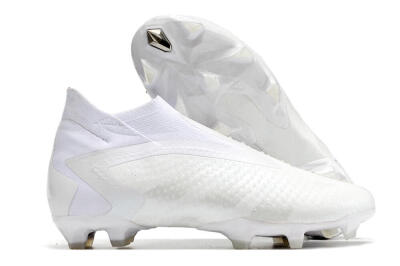 Men's Adidas Predator Accuracy+ FG Firm Ground High-Tops Football Boots - White/White