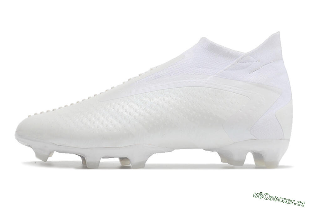 Men's Adidas Predator Accuracy+ FG Firm Ground High-Tops Football Boots - White/White 0
