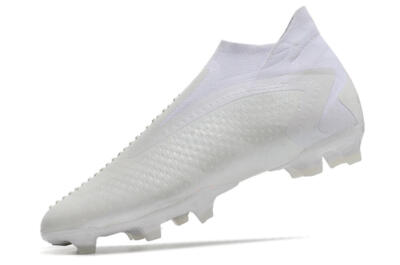 Men's Adidas Predator Accuracy+ FG Firm Ground High-Tops Football Boots - White/White