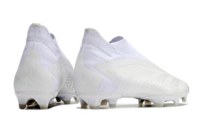 Men's Adidas Predator Accuracy+ FG Firm Ground High-Tops Football Boots - White/White