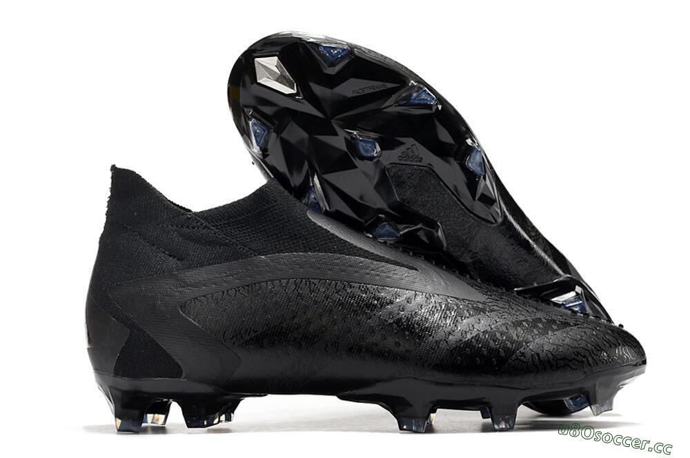Men's Adidas Predator Accuracy+ FG Firm Ground High-Tops Football Boots - Black/Grey 2