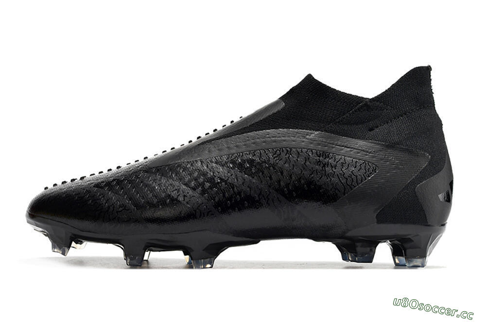 Men's Adidas Predator Accuracy+ FG Firm Ground High-Tops Football Boots - Black/Grey 0