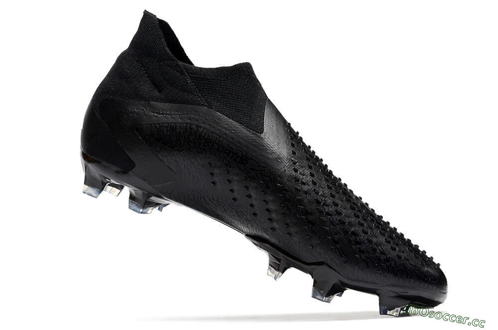 Men's Adidas Predator Accuracy+ FG Firm Ground High-Tops Football Boots - Black/Grey 4