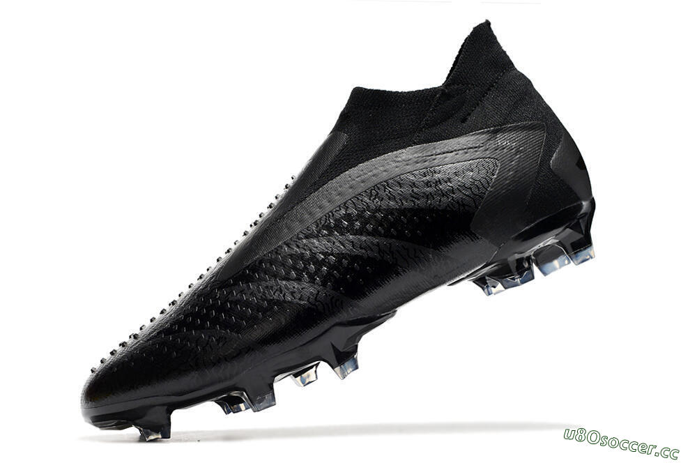 Men's Adidas Predator Accuracy+ FG Firm Ground High-Tops Football Boots - Black/Grey 5