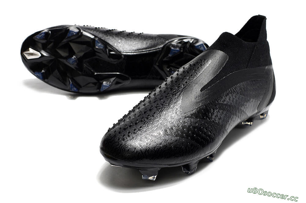 Men's Adidas Predator Accuracy+ FG Firm Ground High-Tops Football Boots - Black/Grey 3
