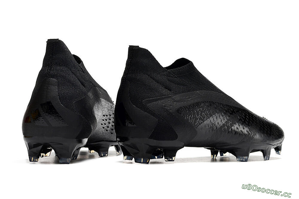 Men's Adidas Predator Accuracy+ FG Firm Ground High-Tops Football Boots - Black/Grey 6