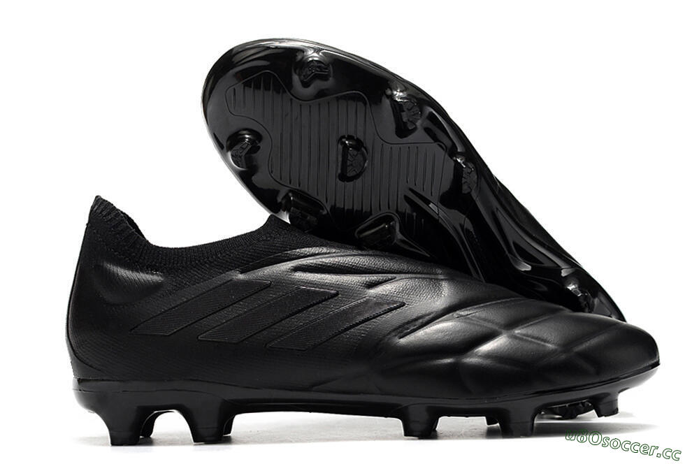 Men's Adidas Copa Pure+ FG Firm Ground Low-Tops Football Boots - Black/Black 2