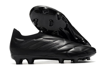 Men's Adidas Copa Pure+ FG Firm Ground Low-Tops Football Boots - Black/Black