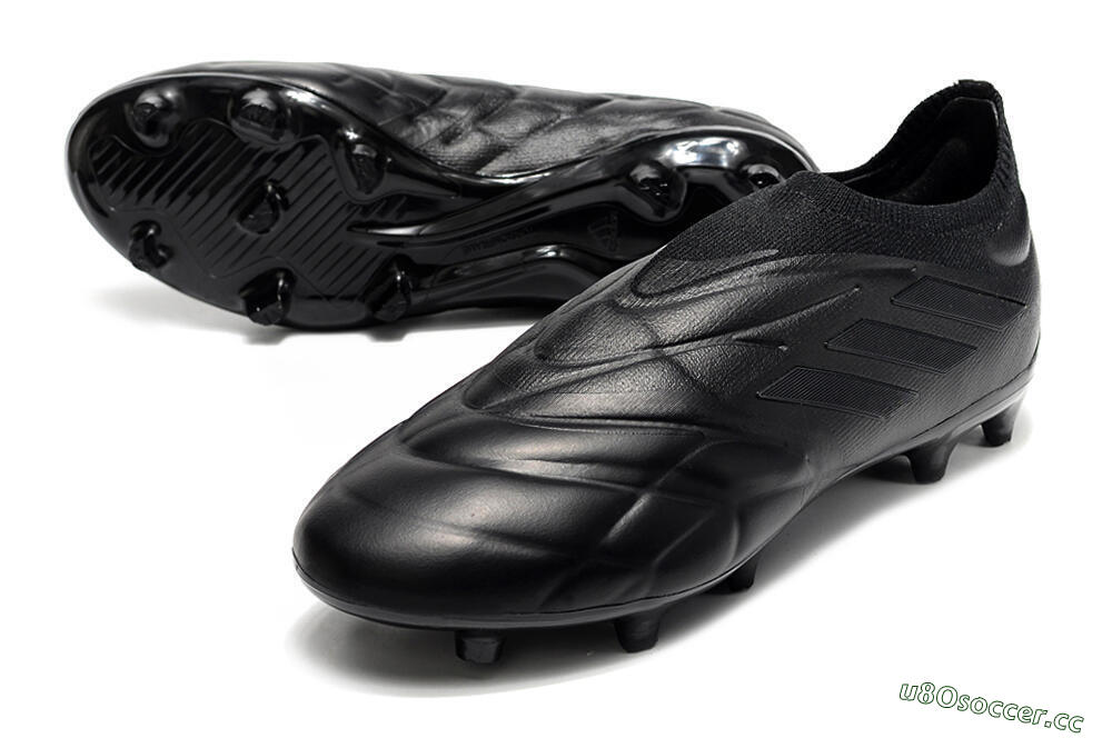 Men's Adidas Copa Pure+ FG Firm Ground Low-Tops Football Boots - Black/Black 3