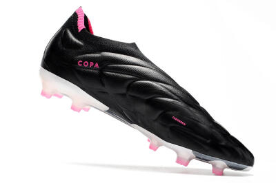 Men's Adidas Copa Pure+ FG Firm Ground Low-Tops Football Boots - Black/White/Pink