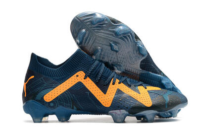 Men's Puma Future Ultimate FG Firm Ground Low-Tops Football Boots - Blue/Yellow