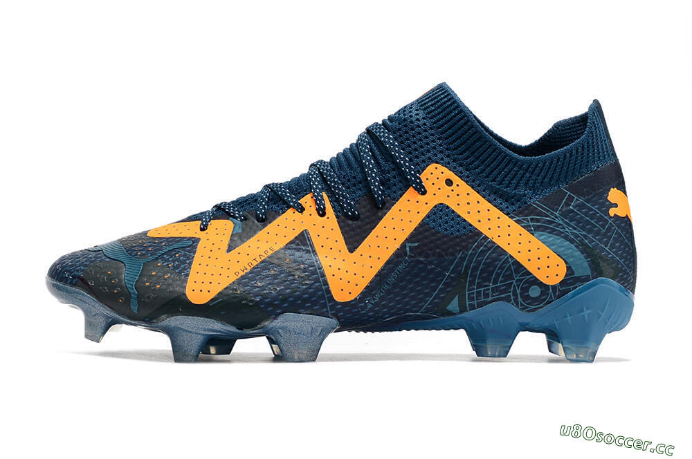 Men's Puma Future Ultimate FG Firm Ground Low-Tops Football Boots - Blue/Yellow 0