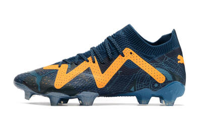 Men's Puma Future Ultimate FG Firm Ground Low-Tops Football Boots - Blue/Yellow