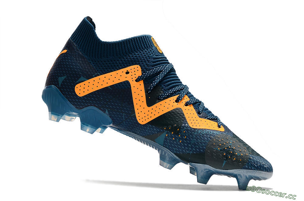 Men's Puma Future Ultimate FG Firm Ground Low-Tops Football Boots - Blue/Yellow 4