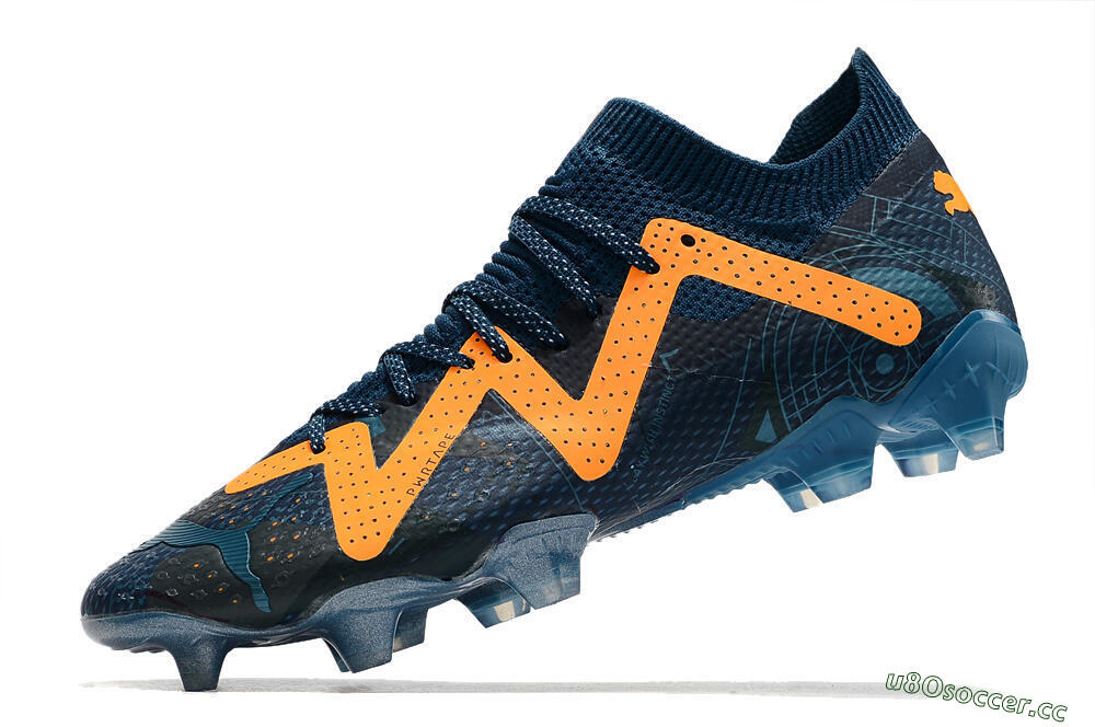 Men's Puma Future Ultimate FG Firm Ground Low-Tops Football Boots - Blue/Yellow 5