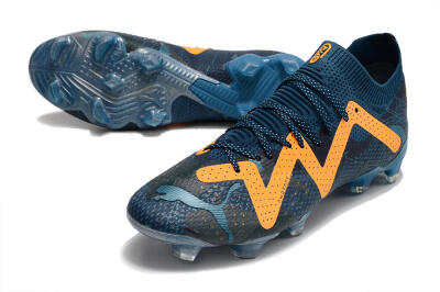 Men's Puma Future Ultimate FG Firm Ground Low-Tops Football Boots - Blue/Yellow