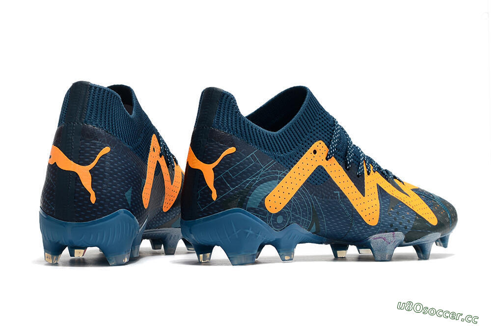 Men's Puma Future Ultimate FG Firm Ground Low-Tops Football Boots - Blue/Yellow 6