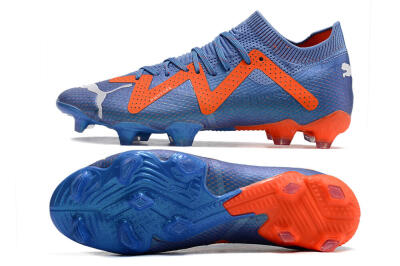 Men's Puma Future Ultimate FG Firm Ground Low-Tops Football Boots - Blue/Orange/White