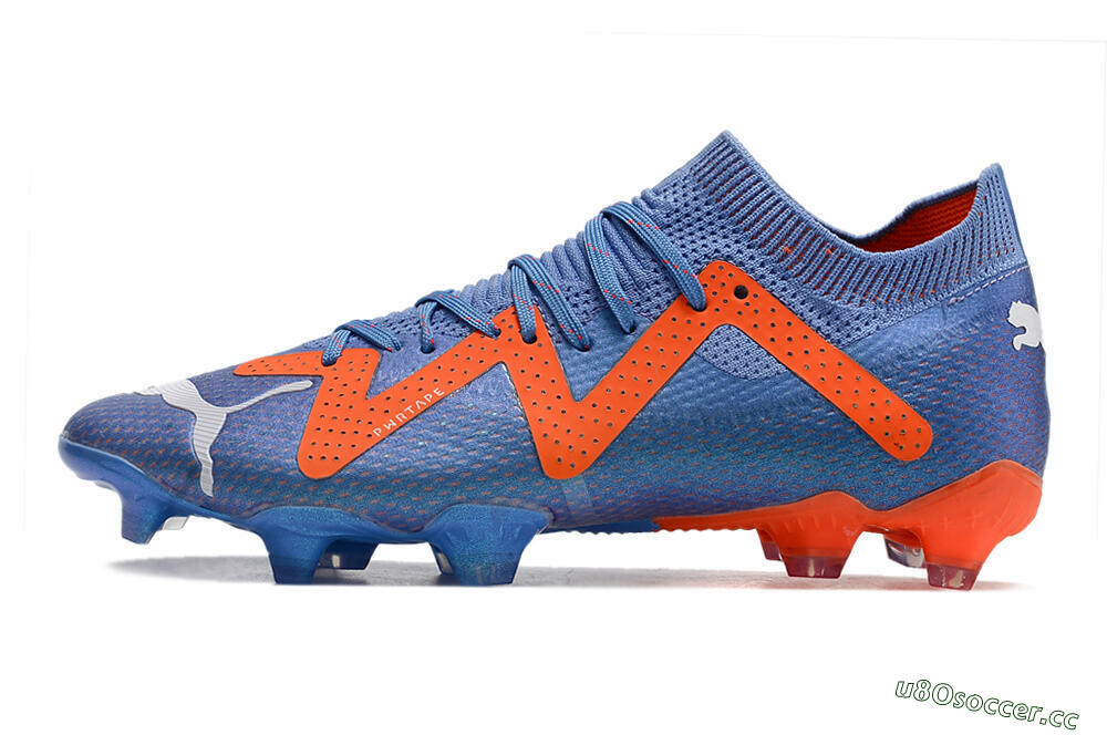 Men's Puma Future Ultimate FG Firm Ground Low-Tops Football Boots - Blue/Orange/White 0