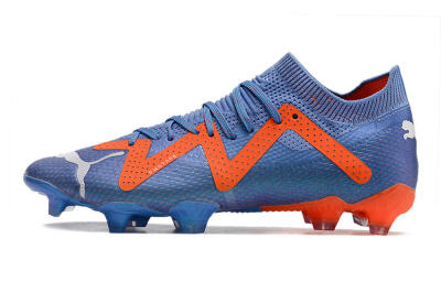 Men's Puma Future Ultimate FG Firm Ground Low-Tops Football Boots - Blue/Orange/White