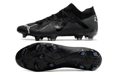 Men's Puma Future Ultimate FG Firm Ground Low-Tops Football Boots - Black/White