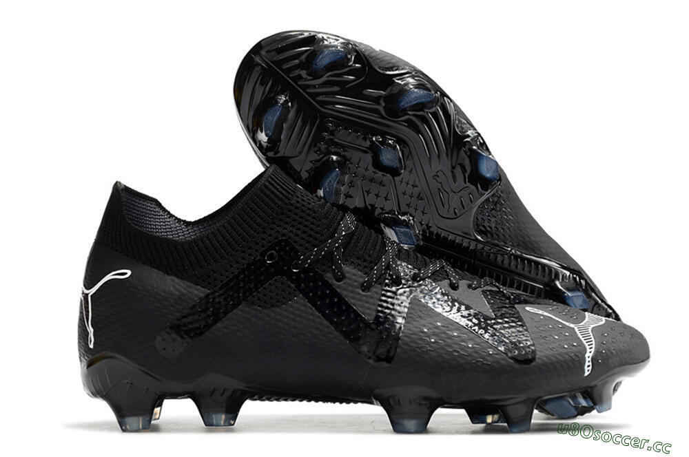 Men's Puma Future Ultimate FG Firm Ground Low-Tops Football Boots - Black/White 2
