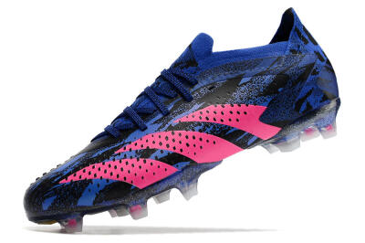 Men's Adidas Predator Accuracy.1 Paul Pogba FG Firm Ground Low-Tops Football Boots - Blue/Black/Pink