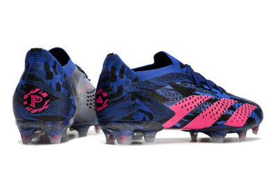 Men's Adidas Predator Accuracy.1 Paul Pogba FG Firm Ground Low-Tops Football Boots - Blue/Black/Pink