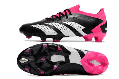Men's Adidas Predator Accuracy.1 FG Firm Ground Low-Tops Football Boots - Black/Pink/White