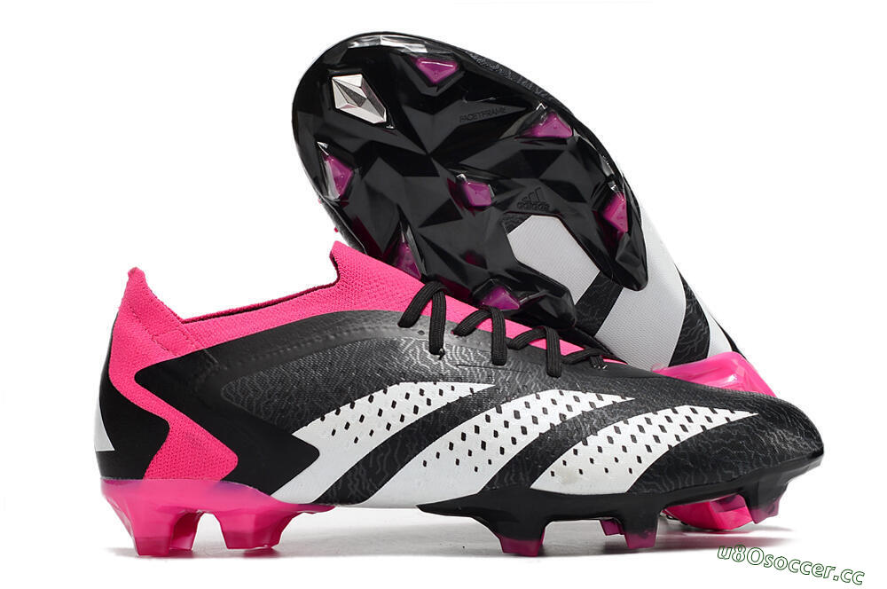 Men's Adidas Predator Accuracy.1 FG Firm Ground Low-Tops Football Boots - Black/Pink/White 2