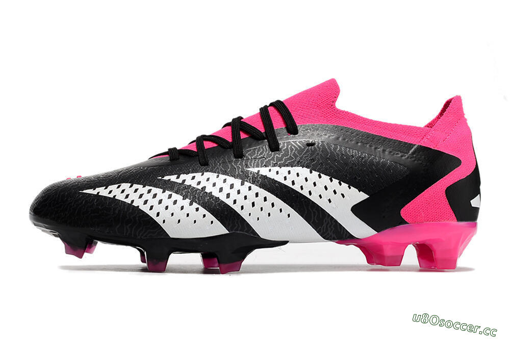 Men's Adidas Predator Accuracy.1 FG Firm Ground Low-Tops Football Boots - Black/Pink/White 0