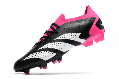 Men's Adidas Predator Accuracy.1 FG Firm Ground Low-Tops Football Boots - Black/Pink/White