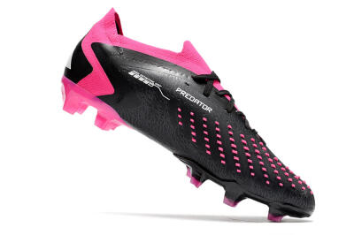 Men's Adidas Predator Accuracy.1 FG Firm Ground Low-Tops Football Boots - Black/Pink/White