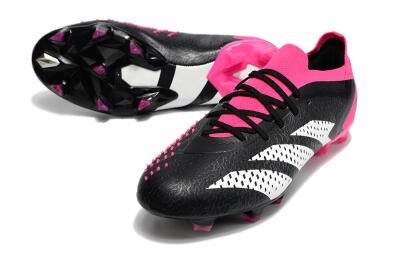 Men's Adidas Predator Accuracy.1 FG Firm Ground Low-Tops Football Boots - Black/Pink/White
