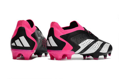 Men's Adidas Predator Accuracy.1 FG Firm Ground Low-Tops Football Boots - Black/Pink/White