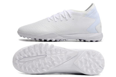 Men's Adidas Predator Accuracy.3 TF Artificial Turf Low-Tops Football Shoes - White/White