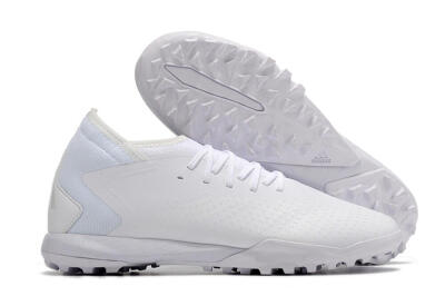 Men's Adidas Predator Accuracy.3 TF Artificial Turf Low-Tops Football Shoes - White/White