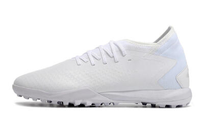 Men's Adidas Predator Accuracy.3 TF Artificial Turf Low-Tops Football Shoes - White/White